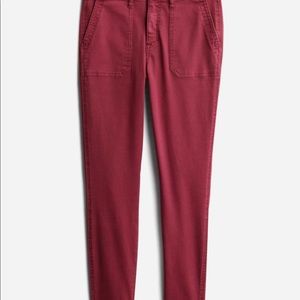 Burgundy utility pants